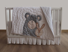 Load image into Gallery viewer, Cotton Reversible Toddler/Baby Quilt: BEAR &amp; BUNNY
